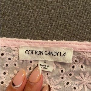 Cotton candy LA crop top